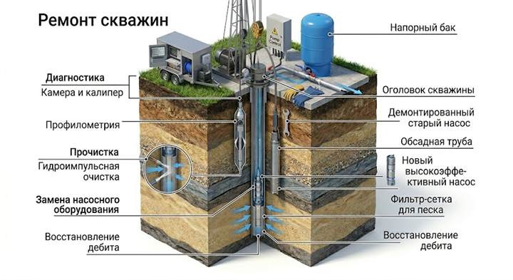 Ремонт скважин в Луховицах